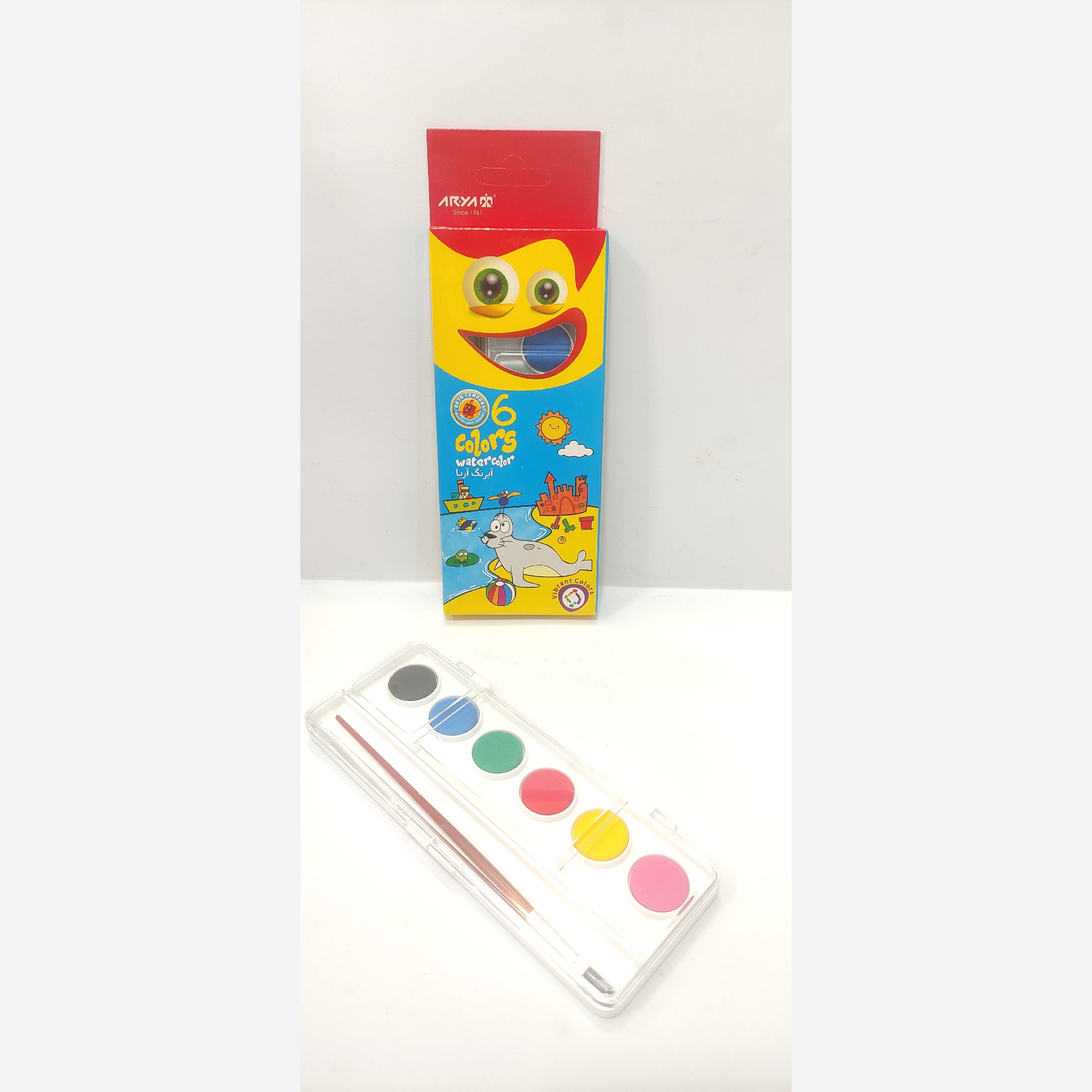 آبرنگ 6 رنگی آریا